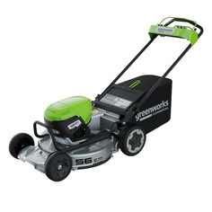 Аккумуляторная газонокосилка Greenworks LM221S, 82 В, 56 см, 65 л, без АКБ и ЗУ, 2519407