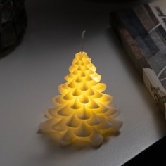 Фигура световая Luazon Lighting Елочка свеча, 9х8 см, от бат.свечение тёплое белое