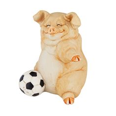 Фигурка садовая из полистоуна Свинка футболист PG-7982 020-184 Sealmark