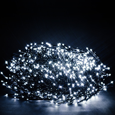 Гирлянда Мишура 500 LED холодный белый 9 м No Brand
