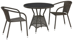 Комплект плетеной мебели из искусственного ротанга Afina T707ANS/Y137C-W53 2Pcs Brown