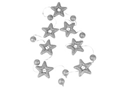 Гирлянда-растяжка из звезд Christmas DeLuxe белая 165 см