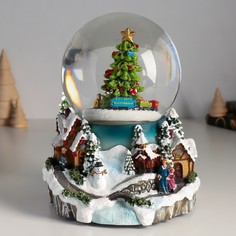 Сувенир Снежный город крутится 12 см 16х15,5х19,5 No Brand