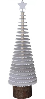 Елка декоративная Новогодняя деревянная 12,5x12x40 см 135291 No Brand