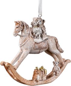 Украшение ErichKrause® Decor Лошадка-качалка с мишками 9 см 58994