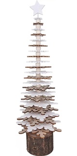 Елка декоративная Новогодняя деревянная 40 см 135309 No Brand