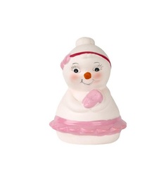 Фигурка Снеговик-девочка и туфелька бело-розовая 8 см 41742 No Brand