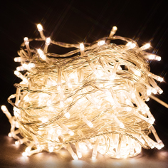 Гирлянда Мишура 400 LED теплый белый 34,9 м No Brand