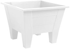 Кашпо Roxor Consumer Elin 40x40x28,5 см пластиковое белое No Brand
