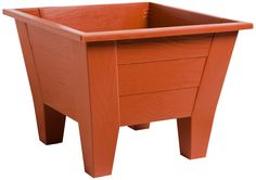 Кашпо Roxor Consumer Elin 40x40x28,5 см пластиковое терракот No Brand