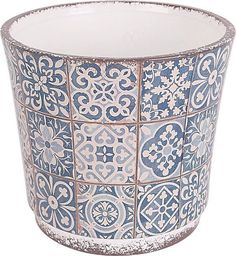 Горшок керамика синий D13,5 H12,5 см No Brand