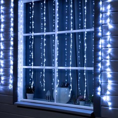Гирлянда "Водопад" 2 х 1.5 м , IP44, прозрачная нить, 400 LED No Brand