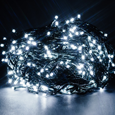 Гирлянда Мишура 80 LED холодная белая 11,3 м No Brand