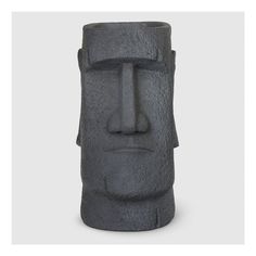 Кашпо для цветов L&t pottery Моаи темно-серый 24 x 21 x 39 см