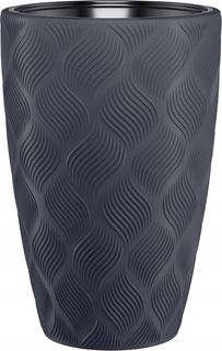 Цветочное кашпо Form Plastic Flow Slim со вставкой FP4720014 24 л 1 шт. антрацит