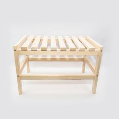 Подставка под таз R-SAUNA для бани липа, 400х600