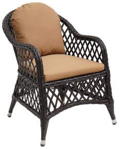 Кресло садовое MEDINA 2 иск.ротанг DARK BROWN Без бренда FM-1025-ТК No Brand