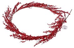 Елочное украшение ягоды красное 1,8 м No Brand