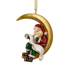 Украшение ErichKrause Decor Дед Мороз на месяце 8.5см