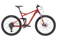 Велосипед Stark 24 Tactic FS 27.4 HD 2024 18" красный матовый/оранжевый