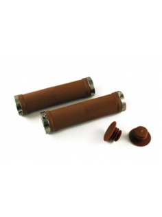 Грипсы для велосипеда CLARKS CLO201 130 мм с 2 фиксаторами коричнево-серые