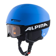 Шлем + Маска Детские (Комплект) Alpina Zupo Set (+Piney) Blue Matt (См:51-55) 2023-24
