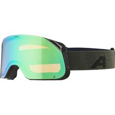 Очки Горнолыжные Alpina Blackcomb Q Black-Olive Matt/Q-Green S2 (Б/Р) 2023-24