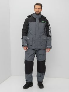 Костюм зимний Huntsman Yukon Ice ткань Breathable цвет Серый/Черный 60-62/182-188