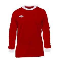 FUSION JERSEY L/S ФУТБОЛКА ИГР. ДЛИН.РУКАВ (BVK) рубин/бел, YM,US Umbro