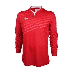 LEADER JERSEY LS, футболка игр. (6JY) рубин/бел, YL,US Umbro