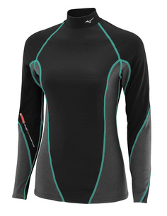 Womens Virtual Body High Neck, термотоп (92) чер/сер, L Mizuno