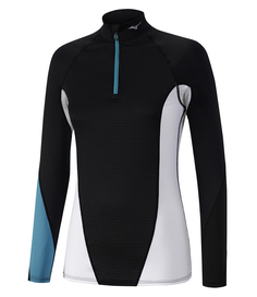 Womens Virtual Body G1 H/Z, топ (91) чер/бирюз, M Mizuno