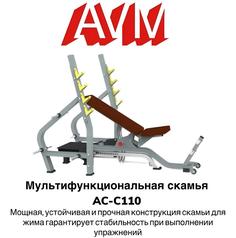 Профессиональный силовой тренажер для зала Мультифункциональная скамья АС-С110 AVM Active Sport