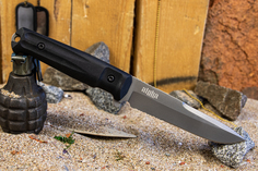 Тактический нож Kizlyar Supreme Alpha в стали D2 с финишем TacWash Serrated