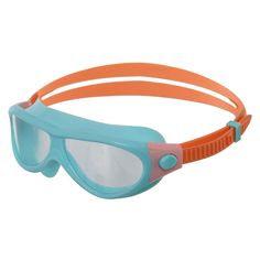 Очки для плавания Yingfa Kids Swimming Mask, очки-полумаска детские, голубо-оранжевый