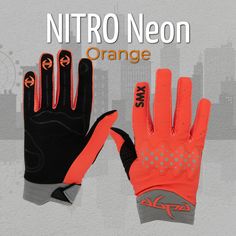 Велоперчатки EDGE NITRO Neon Orange XL