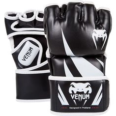 Перчатки ММА Venum Challenger MMA Gloves - Black искусственная кожа черный S