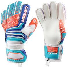 Перчатки вратарские Larsen Agressive белый/голубой/оранжевый р6
