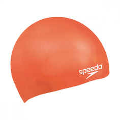 SPEEDO Plain Moulded Silicone Junior шапочка дет (0022) оранжевый, one size