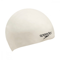 SPEEDO Plain Moulded Silicone Junior шапочка дет (0010) бел, one size