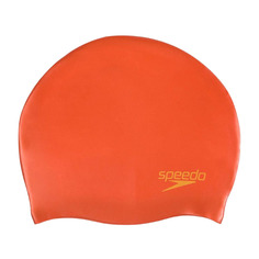 SPEEDO Plain Moulded Silicone Junior шапочка дет (C815) красн/жел, one size