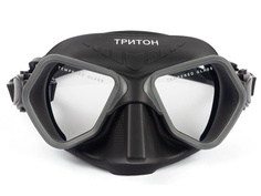 Маска для плавания SCUBA BROTHERS TRITON BLACK/GRAY, двухстекольная, закаленное стекло