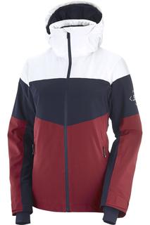 Куртка Горнолыжная Salomon Slalom Jkt W White/Night Sky/Pomegranate (Us:xs) 2021-22