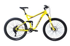 Велосипед Stark Tactic FS LT 27.5 HD 2024 18 желтый матовый/фиолетовый