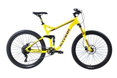 Велосипед Stark Tactic FS LT 27.5 HD 2024 20 желтый матовый/фиолетовый
