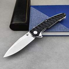 Складной нож Камень клинок 9,5 см сталь D2 рукоять G10 черный No Brand