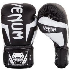 Боксерские перчатки Venum Elite Black/White (12 oz)
