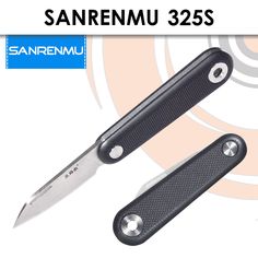 Складной нож SanRenMu 325S-GB черный (42мм клинок)