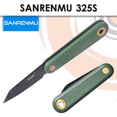 Складной нож SanRenMu 325S-MG зеленый 105мм (42мм клинок)