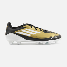 Бутсы мужские Adidas F50 Club FxG Messi IG9331 черно-золотистые 7.5 UK